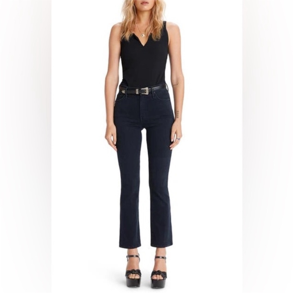 MOTHER The Insider Ankle Denim Jeans size 24 in blackbird